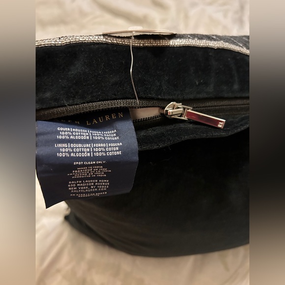 Ralph Lauren Northleigh Beaded Throw Pillow Black - Picture 5 of 5